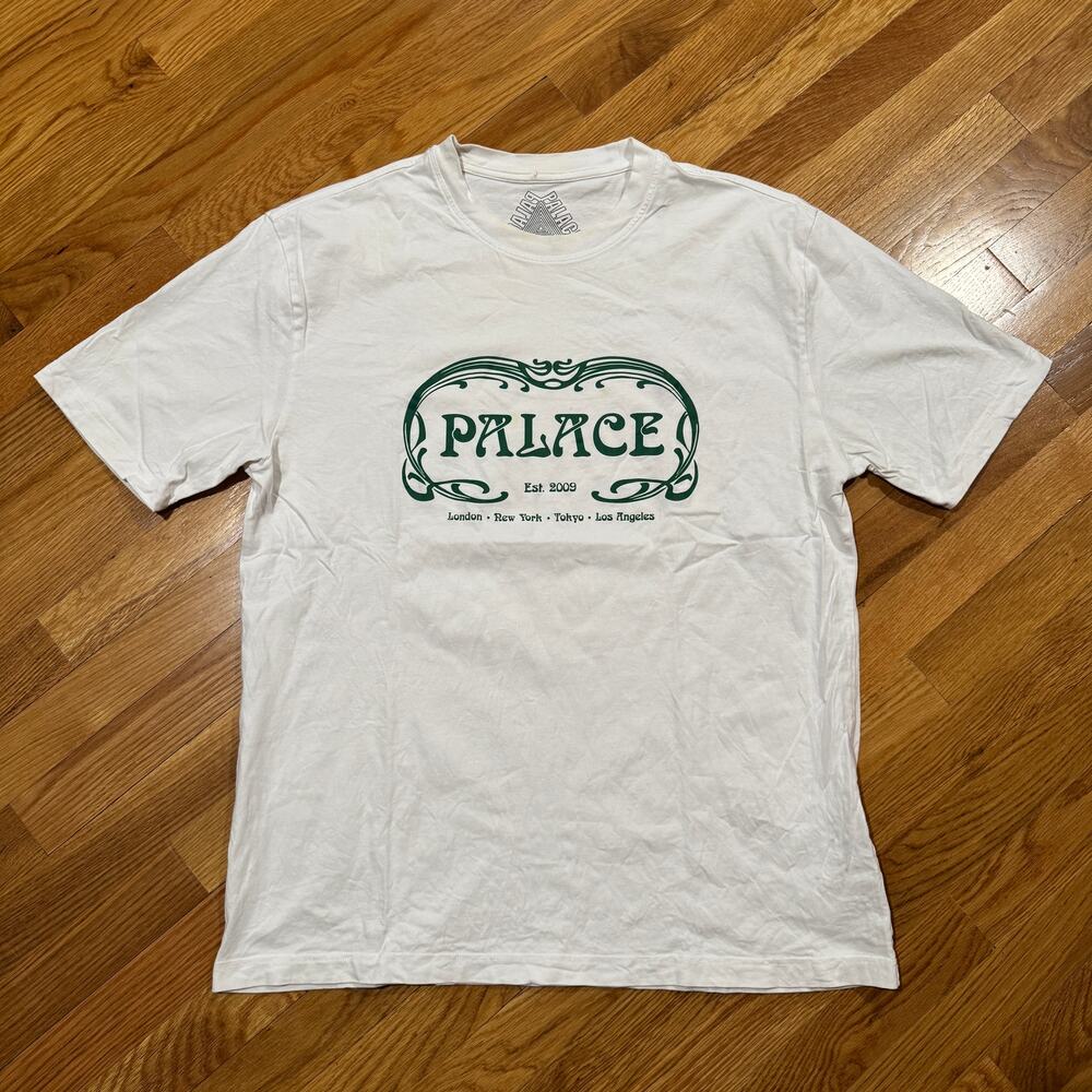 Palace Skateboarding T-Shirt Palais Tee Men's X-Large White Green FW21